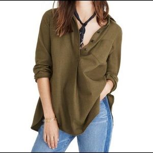 Madewell Green Button-Down Flannel size XXS